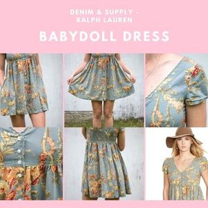 Denim & Supply Floral Babydoll Dress (XS)